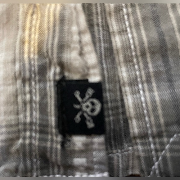 Vintage Men’s Lucky Plaid Snap Front Long Sleeved Shirt. Size Large. Gray&Cream. - Picture 4 of 6